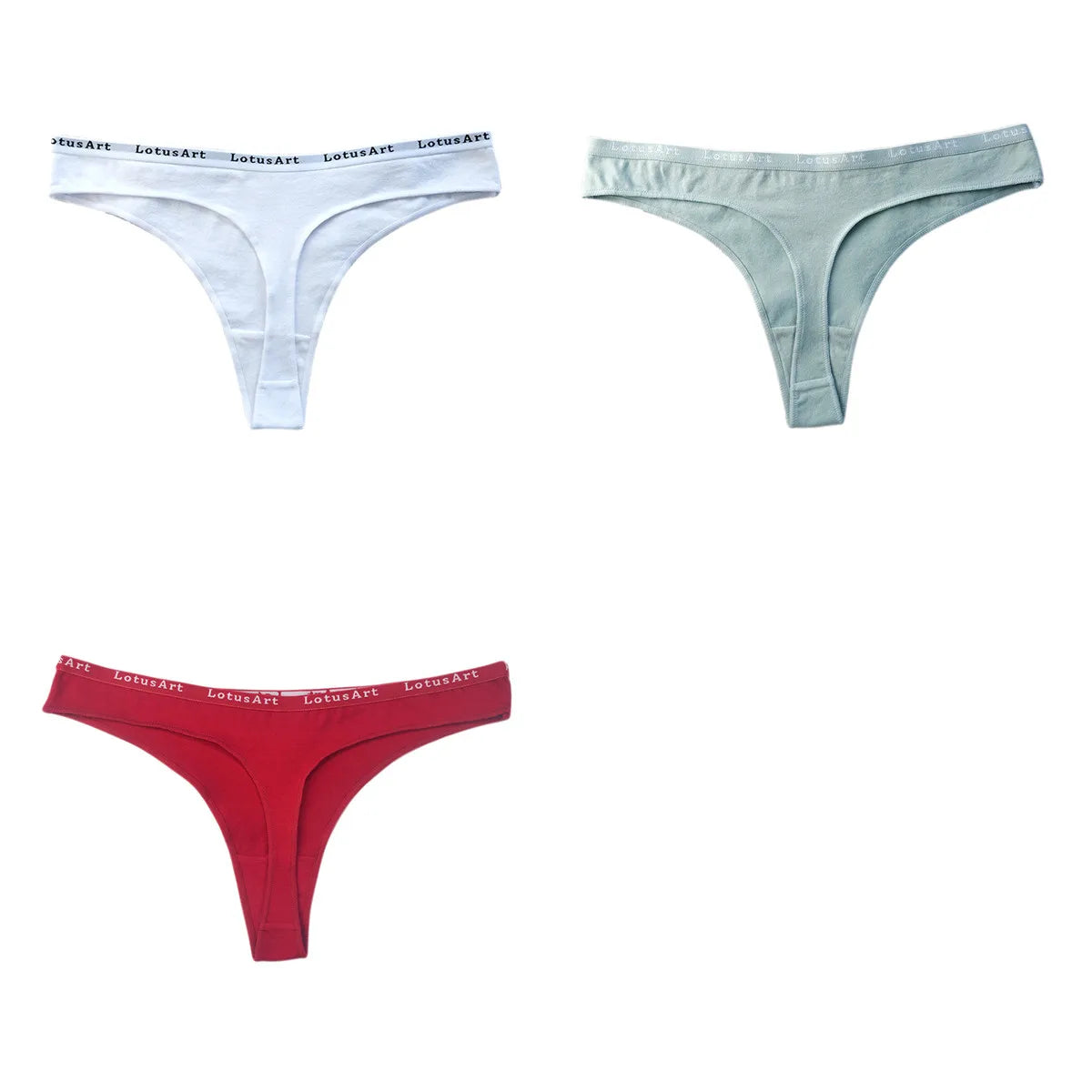 3Pcs/Set Cotton Panties Sexy G-string Low Rise Panties Women Seamless Underwear Set Female Underpants Breathable Lingerie Panty