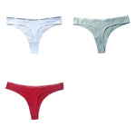 3Pcs/Set Cotton Panties Sexy G-string Low Rise Panties Women Seamless Underwear Set Female Underpants Breathable Lingerie Panty