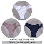 3Pcs/Set Cotton Women Briefs Sexy Seamless Brazilian Panties Female Low Rise Underwear Breathable Underpants Girls M-XL Intimate