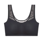Sexy Latex Bra Push Up Women's Underwear Seamless Beautiful Back Shock-absorbing Gathers Bralette Transparent Lace Brassiere