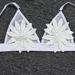 3D Flower Wrinkled Crinkled Bikini 2026 Women Bikinis Female Brazilian Swimwear Two pieces Swimsuit Bikini Set Bathing Suit Swim