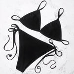 ZTVitality Black Bikinis Push Up Bikini 2020 Hot Sale Halter Padded Bra Bandage Swimsuit Low Waist Backless Sexy Swimwear Women