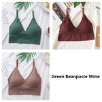 3Pcs/Set Women Sexy Crop Tops Seamless Bra Female Streetwear Sport Crop Top Tee Solid Color Underwear Lingerie Push Up Bra