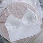 Women Crop Top Bandeau Bra Tube Top Female Cropped Sexy Seamless Underwear Lingerie Streetwear Low Back Bralette Removable Pads