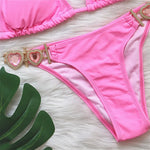 Diamond Rhinestone BikiniFemale Swimsuit Women Swimwear Two-pieces Bikini set With Hairbands Bather Bathing Suit Swim V3047G