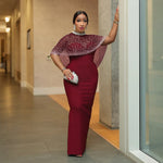 Dress with Cloak Two Piece Women Clothing