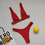 2025 Brazilian Triangle Bikinis High Cut bikini Women Swimsuit Female Swimwear Two pieces bikini Set Bather Bathing Suit Swim