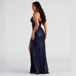 Women Cocktail Nightclub Club Beaded Elegant Sequ Dress