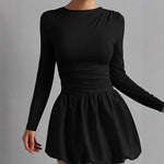 Women Bud Dress Sexy off the Shoulder Solid Color Tube Top Sleeveless