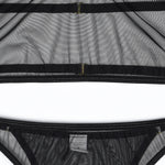 Toucheart 4 Piece Set Sexy Lingerie Set Elasticity Mesh Patchwork See-Through Breast-Wrapping Three-Point Briefs Sexy Underwear