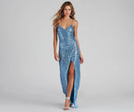 Sequin Sling Dress Summer Host Cocktail Sexy Prom Evening Dress