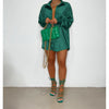 Women Clothing Nightclub Light Jacquard Dark Pattern Long Shirt Dress Top