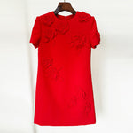 Star Heavy Industry Three Dimensional Floral Short Sleeve Dress Small Dress