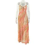 Printed Lightweight Women Sexy Backless Hip Dress Slim Strap Casual Holiday Maxi Dress