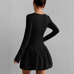 Women Bud Dress Sexy off the Shoulder Solid Color Tube Top Sleeveless