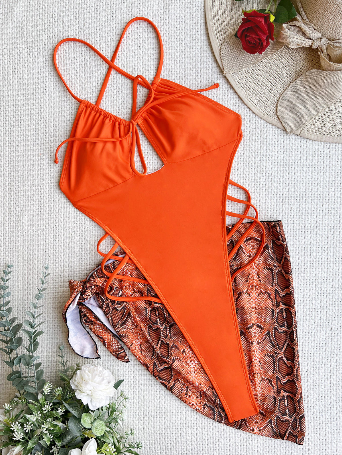 With Sarong Backless Extreme Mini Micro G String Female Swimwear One Piece Swimsuit Women High Cut Monokini Bathing Suit Swim