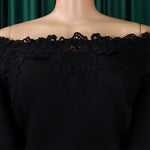 D368 cross-border women's fashion temperament lace off-the-shoulder fishtail party sexy party dress foreign trade dress