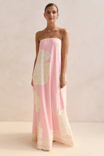 Summer Women Dress Sexy Bandeau One Shoulder Printed Dress