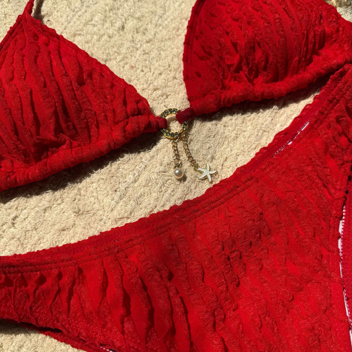 Wrinkled Halter Bikini Women Swimwear Female Swimsuit Two-pieces Bikini Set Brazilian Bather High Cut Bathing Suit Swim Lady