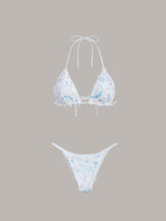 S - XL with Skirt 3D Flowers Sequins Bikini Female Swimsuit Women Swimwear Three-pieces Bikini Set Bathing Suit Swim Beachwear