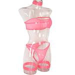 Toucheart 4 Piece Set Sexy Lingerie Set Elasticity Mesh Patchwork See-Through Breast-Wrapping Three-Point Briefs Sexy Underwear