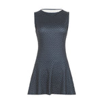 Women Polka Dot Dress Summer Sleeveless Casual Retro Sexy Mini Sleeveless Cinched Short Dress
