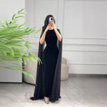 Autumn Winter Women Clothing Middle East Velvet Sheath Sleeve Dress