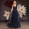 Deep V Plunge Dress Sexy Dress Embroidered Slim Fit Fishtail Bridesmaid Cocktail Evening Dress Women