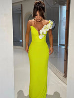 Evening Dress BandageDress Elegant Flower Shoulder dress Banquet Party Party Bandage Dress
