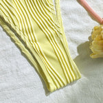 2025 Halter Wrinkled Weaved Bikini Women Swimwear Female Swimsuit Two Pieces Bikini Set Brazilian Bathing Suit Swim Beach Wear