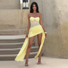 Women Clothing Summer Elegant Ribbon Mesh Stitching Dress Women