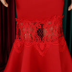D368 cross-border women's fashion temperament lace off-the-shoulder fishtail party sexy party dress foreign trade dress