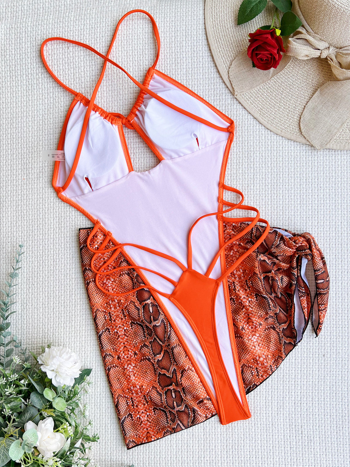 With Sarong Backless Extreme Mini Micro G String Female Swimwear One Piece Swimsuit Women High Cut Monokini Bathing Suit Swim