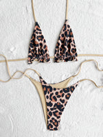 XS - L Doulbe Side Wearable Reversible Bikini Women Swimwear Female Swimsuit Three-pieces Bikini Set Ruffled Bathing Suit Swim