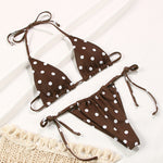 2025 Polka Dot Mini Micro String Bikini Women Swimsuit Female Bikinis Brazilian Swimwear Two Pieces Bikini Set Bathing Suit Swim