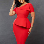 D368 cross-border women's fashion temperament lace off-the-shoulder fishtail party sexy party dress foreign trade dress