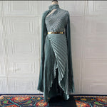 Summer Long Shawl Split Graceful Formal Dress Belt Dress