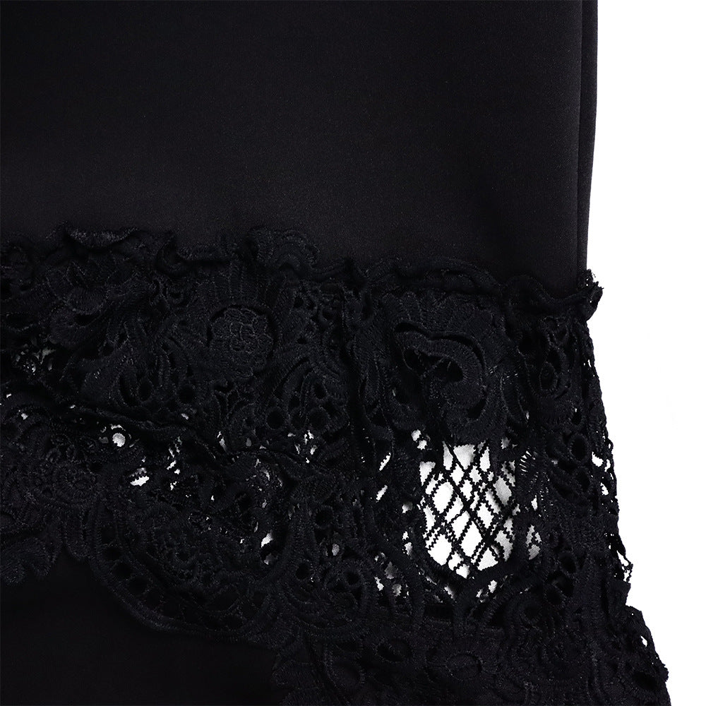 D368 cross-border women's fashion temperament lace off-the-shoulder fishtail party sexy party dress foreign trade dress