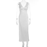 Women Clothing Summer French Entry Lux High Sense Graceful Fashionable Sleeveless Slim Dress