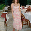 Polka Dot Printed Floral Strap Dress Women Summer French Sexy Backless Dress