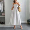 Women Clothing Summer Elegant Tube Top A line Dress