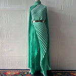 Summer Long Shawl Split Graceful Formal Dress Belt Dress