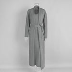 Women Knitted Long Sleeve Cardigan Sling Dress Set Autumn Soft Blouse
