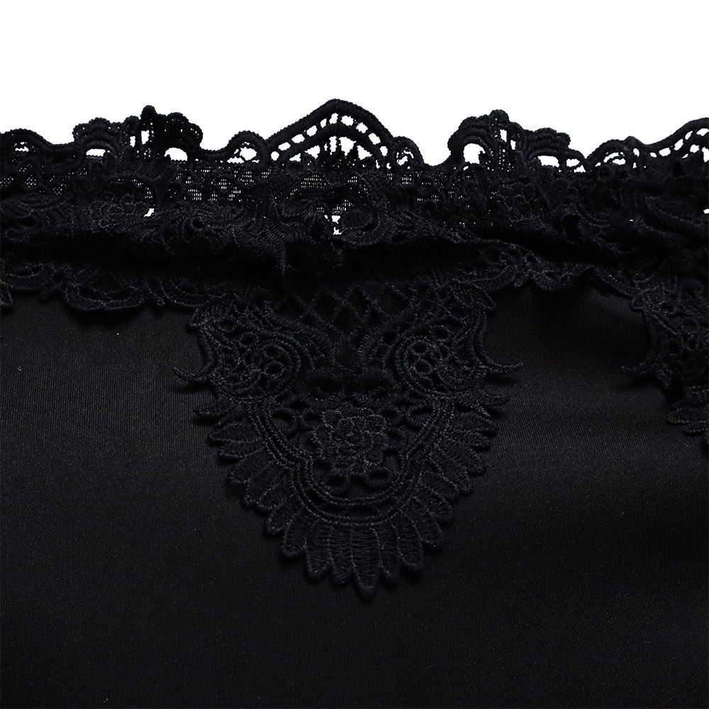 D368 cross-border women's fashion temperament lace off-the-shoulder fishtail party sexy party dress foreign trade dress