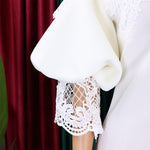 D368 cross-border women's fashion temperament lace off-the-shoulder fishtail party sexy party dress foreign trade dress