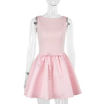 Fall Type Hip Dress Classic Sexy Slim Sleeveless Bow Dress