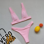 2025 Brazilian Triangle Bikinis High Cut bikini Women Swimsuit Female Swimwear Two pieces bikini Set Bather Bathing Suit Swim