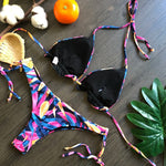 RUOTONGSEPT Sexy Micro Bikinis Set 2022 New Swimsuit Women Feather Print Bandage Swimwear Female Bathing Suit Brazilian Biquinis