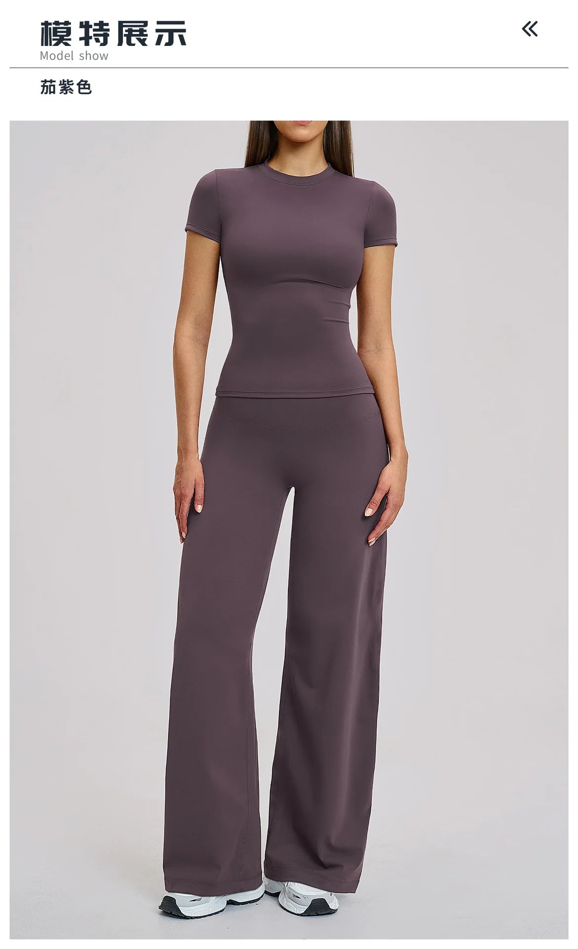 Yoga Set 2 Pieces Women's Tracksuit Short Sleeve O Neck Slim Sports T Shirts High Waist Flare Leggings Gym Running Fitness Suit