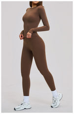 New Yoga Set 2PCS Gym Clothes Workout Outfits Women Long-sleeved T-shirt Sportswear Tracksuits Fitness Sports Vest Gym Leggings